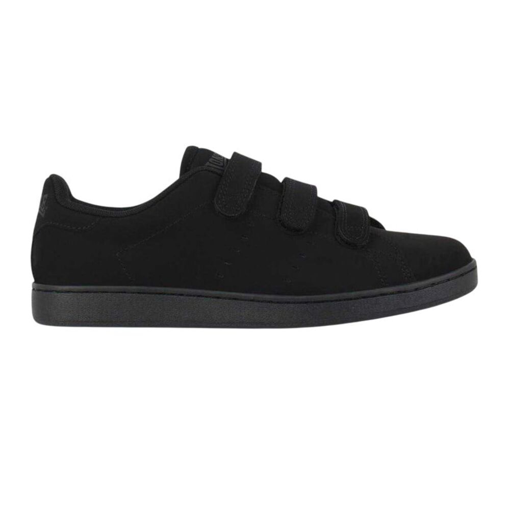 Lonsdale Mens Leyton Triple Strap Flat Sneakers / Black